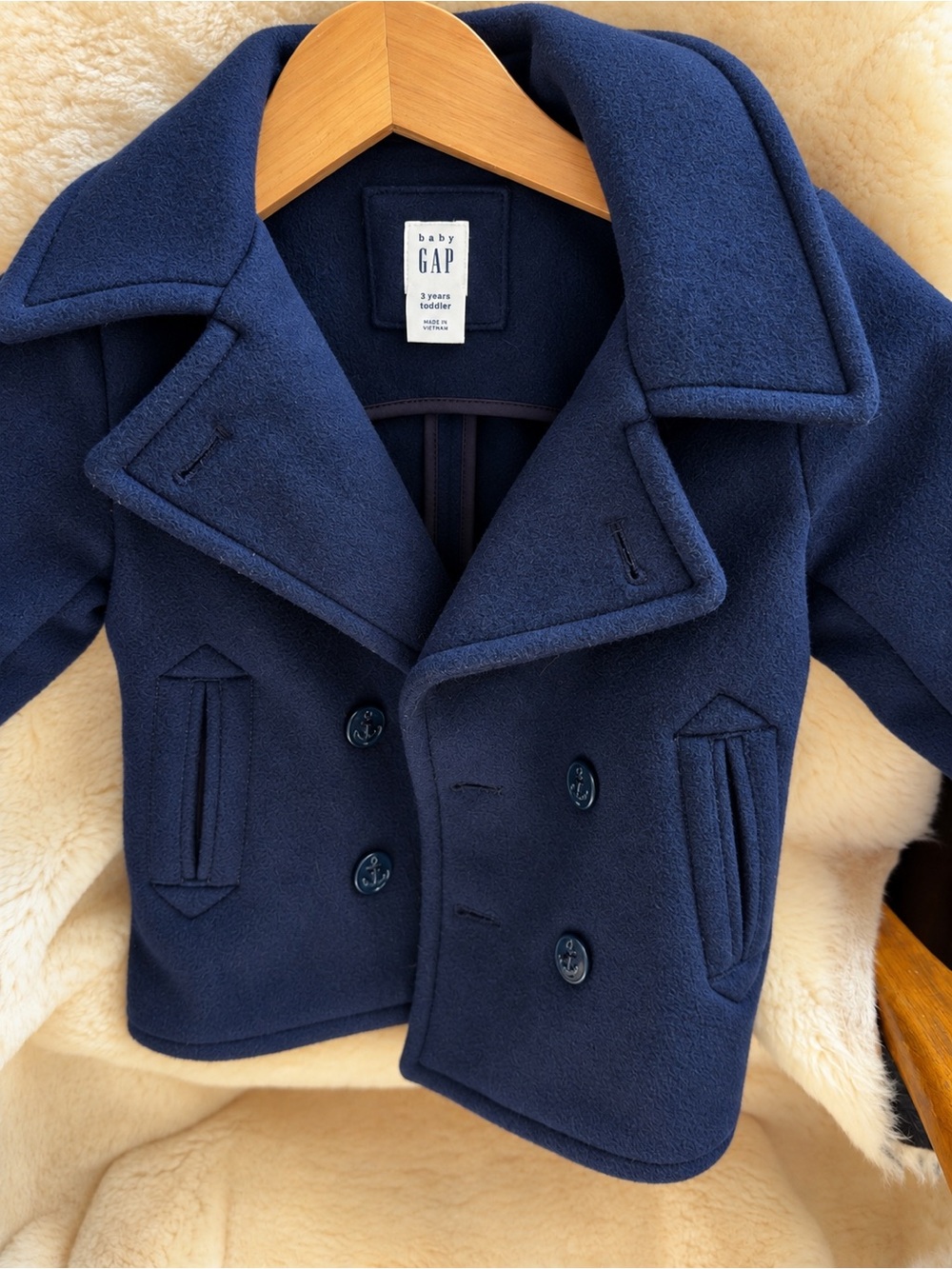 Baby Gap Girls 3T Navy Blue Double Breasted Peacoat